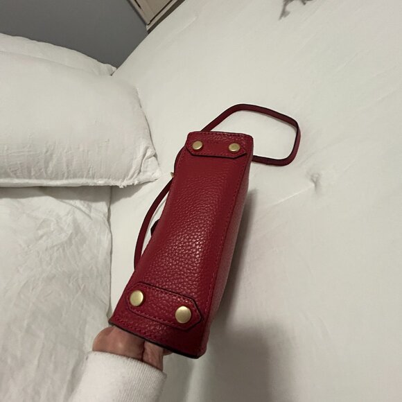 NWT! Women's Lodis "Addison" Red Designer Leather Mini Purse - Picture 10 of 16